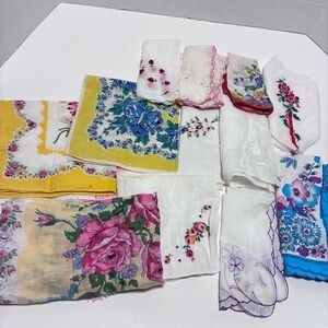 Vintage Ladies Floral Handkerchief Collection